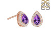 Amethyst & White Topaz Stud Earring AMT-RE-52.