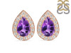 Amethyst & White Topaz Stud Earring AMT-RE-52.