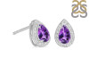 Amethyst & White Topaz Stud Earring AMT-RE-52.