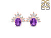 Amethyst & White Topaz Stud Earring AMT-RE-71.