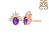 Amethyst & White Topaz Stud Earring AMT-RE-71.