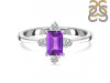 Amethyst & White Topaz Ring AMT-RR-275.