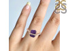 Amethyst Raw Crystal & White Topaz Ring AMT-RR-381.