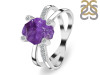 Amethyst Raw Crystal & White Topaz Ring AMT-RR-382.