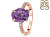 Amethyst Raw Crystal & White Topaz Ring AMT-RR-397.