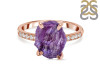 Amethyst Raw Crystal & White Topaz Ring AMT-RR-397.