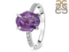 Amethyst Raw Crystal & White Topaz Ring AMT-RR-397.