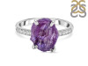 Amethyst Raw Crystal & White Topaz Ring AMT-RR-397.