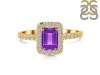 Amethyst & White Topaz Ring AMT-RR-432.