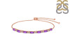 Amethyst & White Topaz Bracelet AMT-RDB-133.