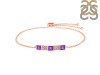 Amethyst & White Topaz Bracelet AMT-RDB-147.