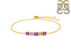 Amethyst & White Topaz Bracelet AMT-RDB-147.