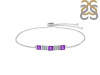 Amethyst & White Topaz Bracelet AMT-RDB-147.