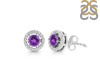 Amethyst & White Topaz Stud Earring AMT-RDE-985.