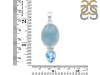 Aquamarine/Blue Topaz Pendant-2SP AQM-1-81