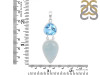 Aquamarine/Blue Topaz Pendant-2SP AQM-1-88