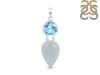 Aquamarine/Blue Topaz Pendant-2SP AQM-1-88