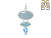 Aquamarine/Blue Topaz Pendant-2SP AQM-1-95