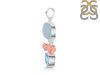 Aquamarine/Coral/Blue Topaz Pendant-2SP AQM-1-98