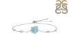 Aquamarine Raw Crystal & White Topaz Bracelet With Adjustable Camera Lock AQM-RCYB-2-CAMERA-LOCK