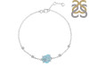Aquamarine Raw Crystal & White Topaz Bracelet AQM-RCYB-2