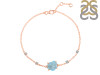 Aquamarine Raw Crystal & White Topaz Bracelet AQM-RCYB-2