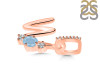 Aquamarine & White Topaz Alphabet W Pendant AQM-RDA-101.