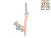 Aquamarine & White Topaz Alphabet Y Pendant AQM-RDA-103.