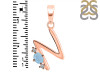 Aquamarine & White Topaz Alphabet N Pendant AQM-RDA-14.