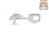 Aquamarine & White Topaz Alphabet K Pendant AQM-RDA-37.
