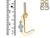 Aquamarine & White Topaz Alphabet L Pendant AQM-RDA-38.