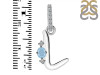Aquamarine & White Topaz Alphabet L Pendant AQM-RDA-38.