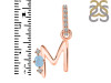 Aquamarine & White Topaz Alphabet M Pendant AQM-RDA-39.