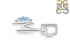 Aquamarine & White Topaz Alphabet M Pendant AQM-RDA-39.