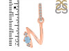 Aquamarine & White Topaz Alphabet N Pendant AQM-RDA-40.