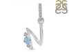 Aquamarine & White Topaz Alphabet N Pendant AQM-RDA-40.
