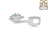 Aquamarine & White Topaz Alphabet N Pendant AQM-RDA-40.