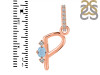 Aquamarine & White Topaz Alphabet P Pendant AQM-RDA-42.