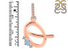 Aquamarine & White Topaz Alphabet Q Pendant AQM-RDA-43.
