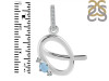 Aquamarine & White Topaz Alphabet Q Pendant AQM-RDA-43.