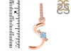 Aquamarine & White Topaz Alphabet S Pendant AQM-RDA-45.