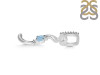 Aquamarine & White Topaz Alphabet S Pendant AQM-RDA-45.