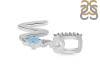 Aquamarine & White Topaz Alphabet W Pendant AQM-RDA-49.