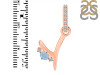 Aquamarine & White Topaz Alphabet Y Pendant AQM-RDA-51.