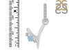 Aquamarine & White Topaz Alphabet Y Pendant AQM-RDA-51.