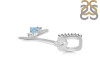 Aquamarine & White Topaz Alphabet Y Pendant AQM-RDA-51.