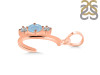 Aquamarine & White Topaz Alphabet C Pendant AQM-RDA-55.