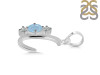 Aquamarine & White Topaz Alphabet C Pendant AQM-RDA-55.