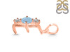 Aquamarine & White Topaz Alphabet E Pendant AQM-RDA-57.