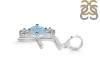 Aquamarine & White Topaz Alphabet F Pendant AQM-RDA-58.